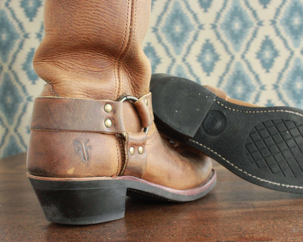 Frye brown harness boots online