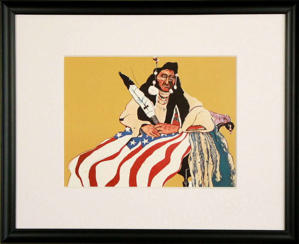 framed Bicentennial Indian by Native American artist Fritz Scholder 