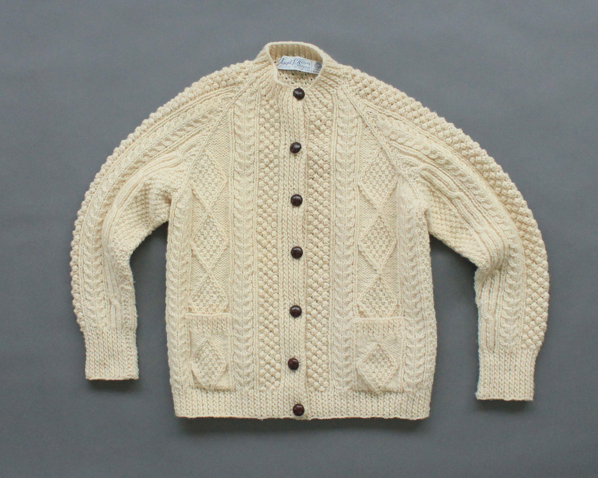 Chunky Wool Cable Knit Cardigan – High Desert