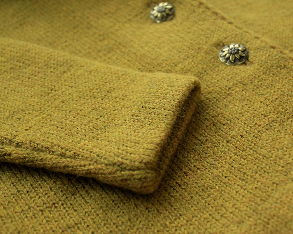 Chartreuse Green Vintage Wool Cardigan Small High Desert