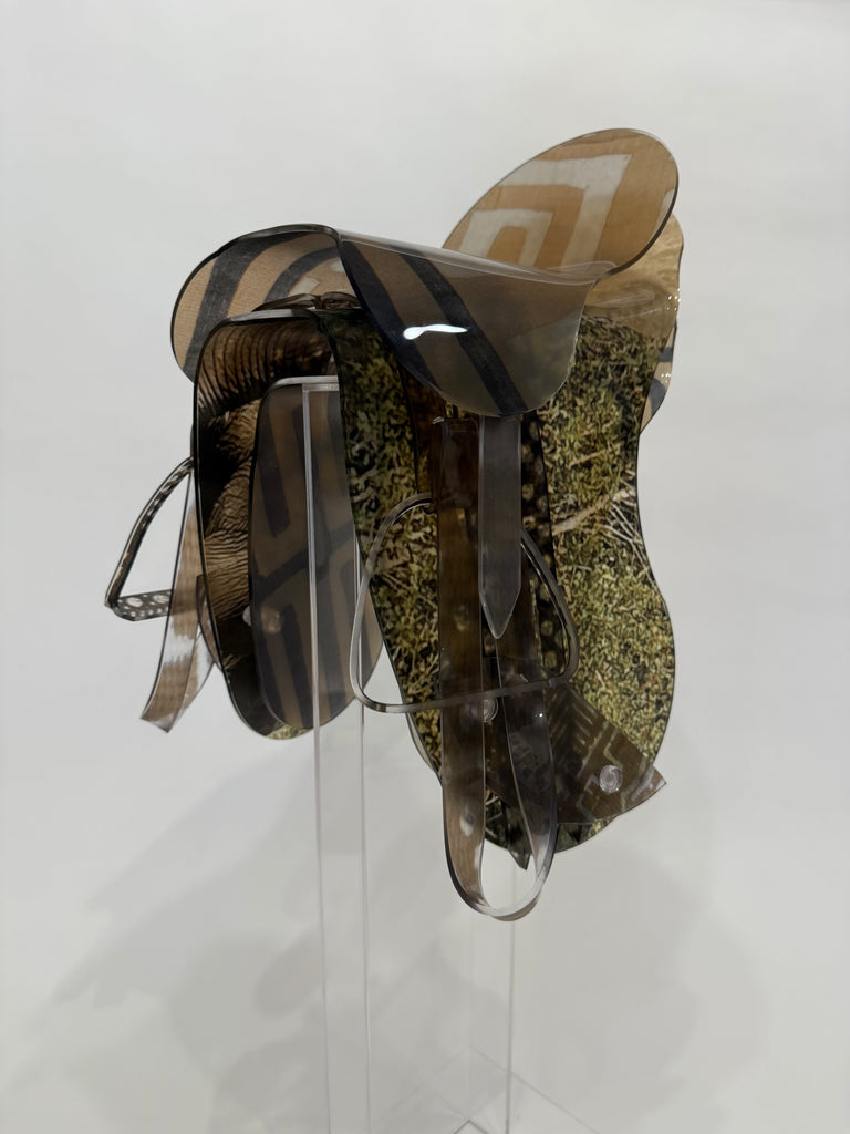 English saddle sculpture by Maeve Eichelberger