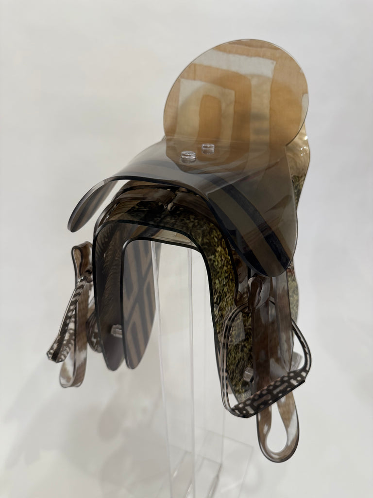 English saddle sculpture by Maeve Eichelberger