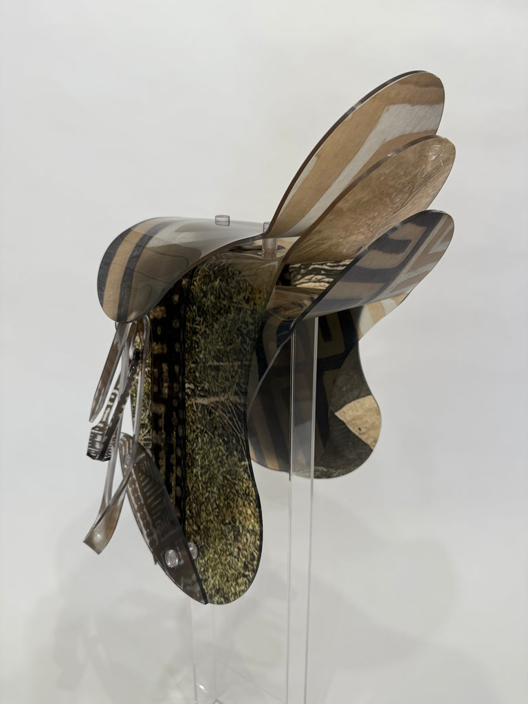English saddle sculpture by Maeve Eichelberger
