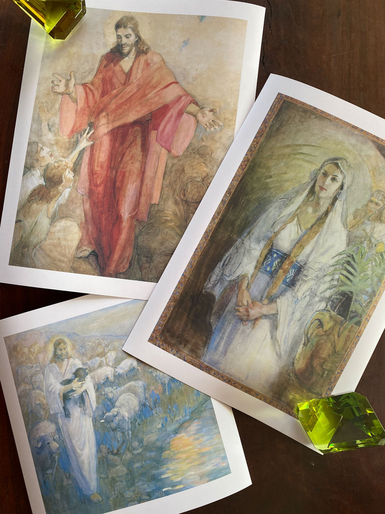 Minerva Teichert religious LDS prints on paper