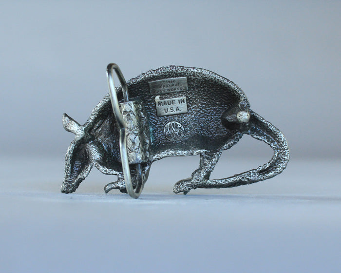 Armadillo belt buckle, made in USA