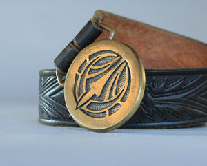 Vintage brass belt buckle design