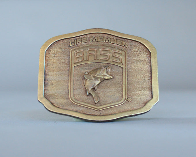 Bass fishing belt buckle 