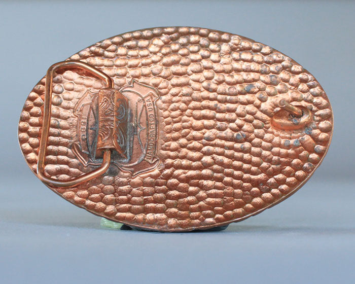 Copper belt buckle handcrafted in the USA