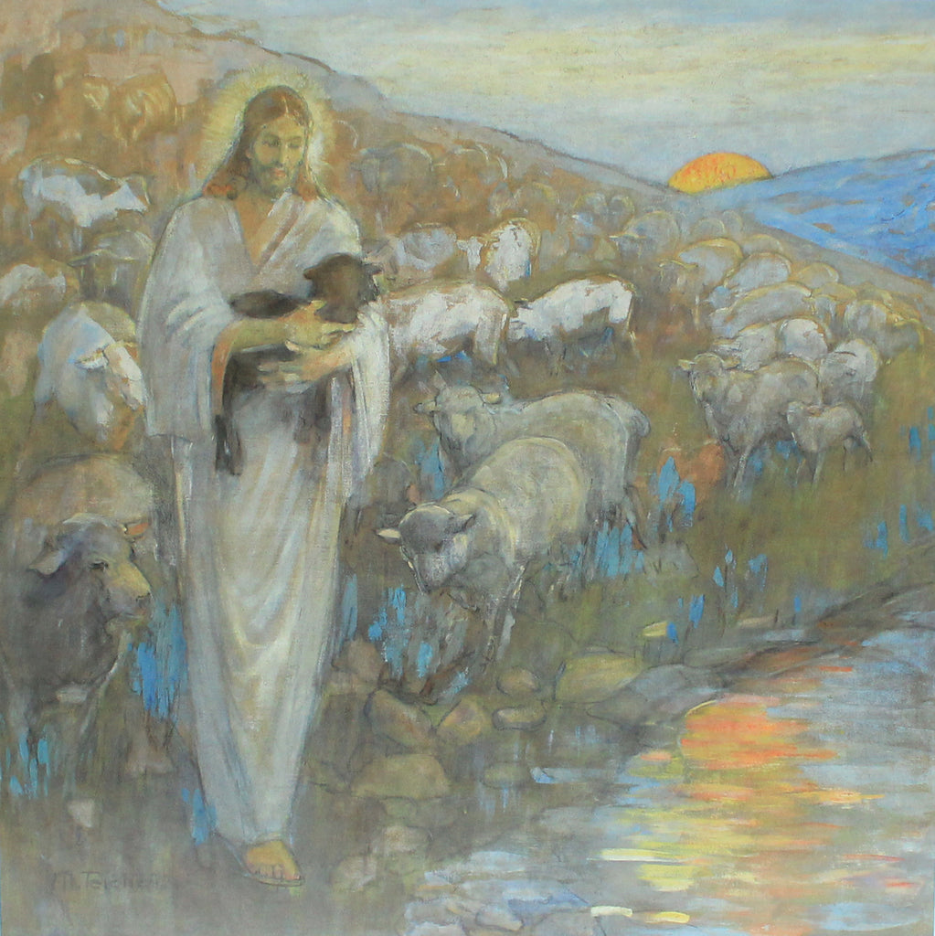 Rescue of the Lost Lamb painting by Minerva Teichert prints for sale at High Desert Dry Goods
