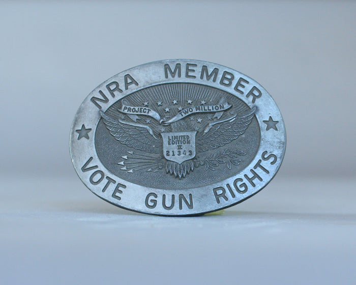 NRA member belt buckle limited edition