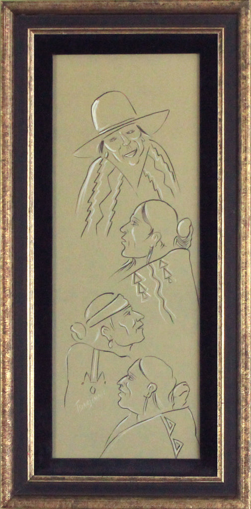 inscribed illustration by Navajo artist Andy Tsinajinnie