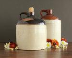 antique brown and white ceramic jug