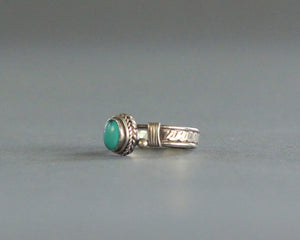 boho sterling silver and turquoise handmade ring size 7