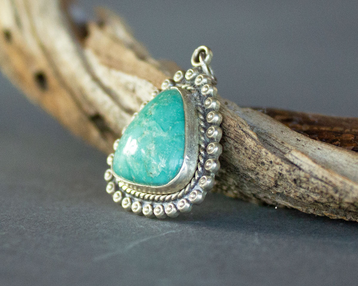 Turquoise and silver pendant from Bell Trading Post
