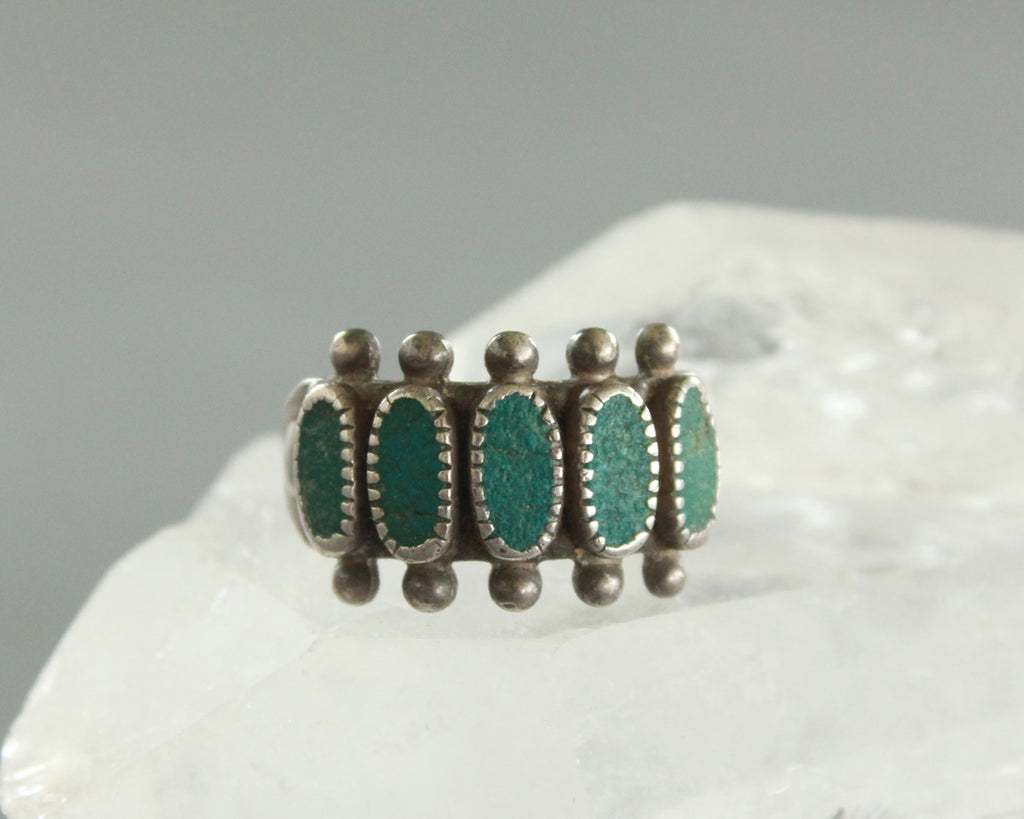 bell trading co vintage turquoise row ring