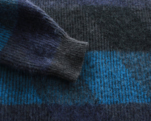 Black and blue wool pullover sweater mens medium