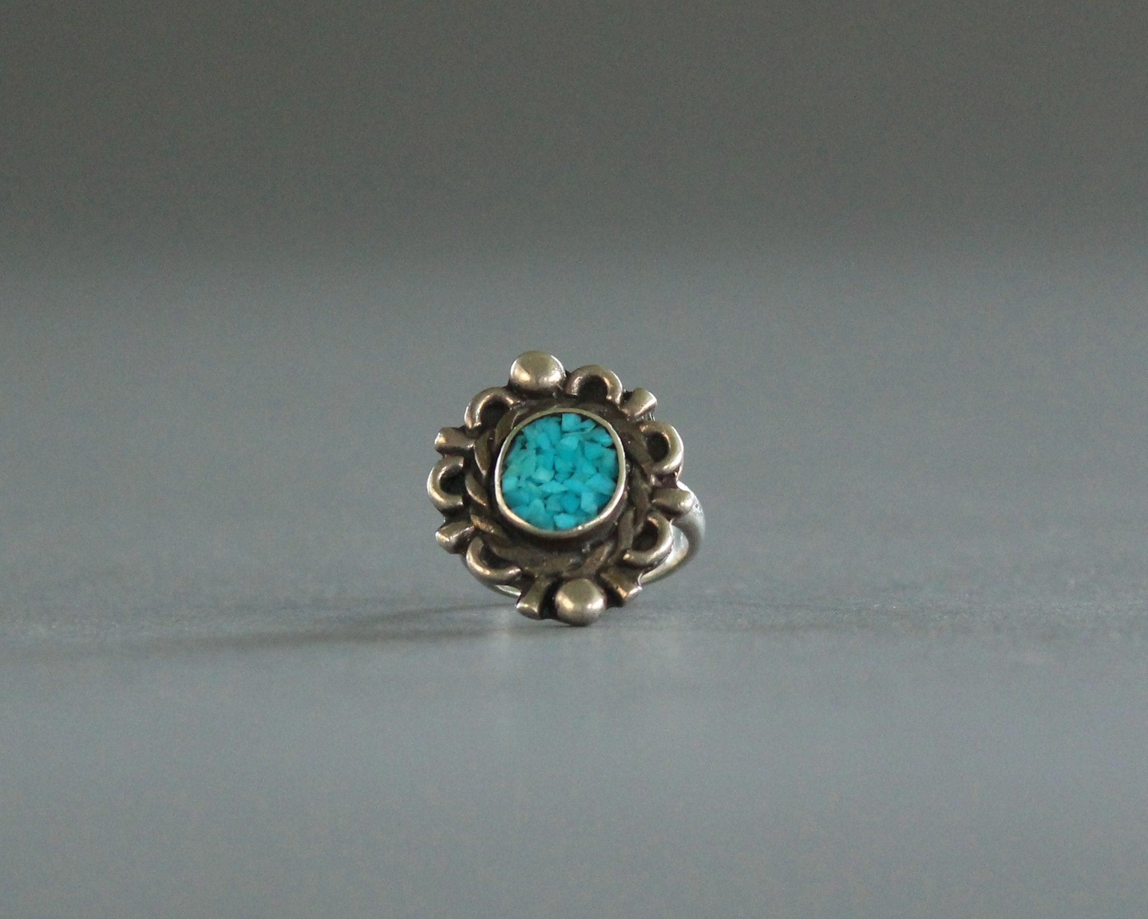 Chip Inlay Method Turquoise Chip Inlay Turquoise Pinky Ring – High Desert