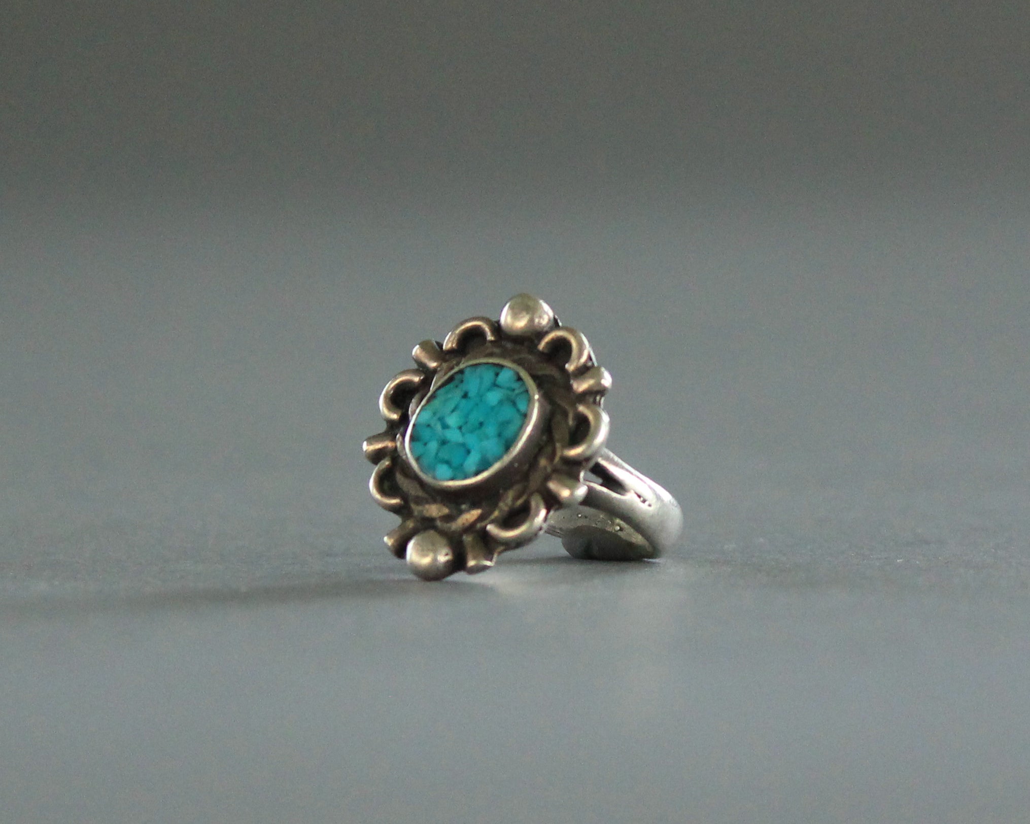 Chip Inlay Method Turquoise Chip Inlay Turquoise Pinky Ring – High Desert