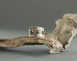 malachite and sterling silver wave ring