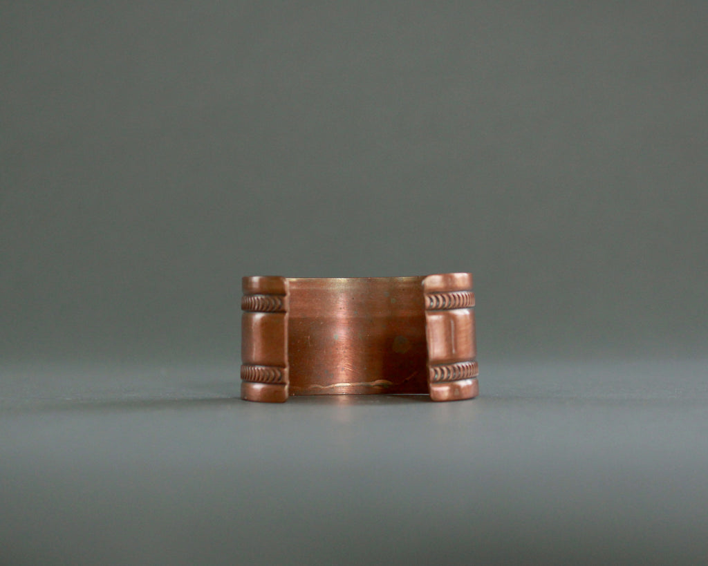 Wide polished copper bracelet from Bell Trading Co