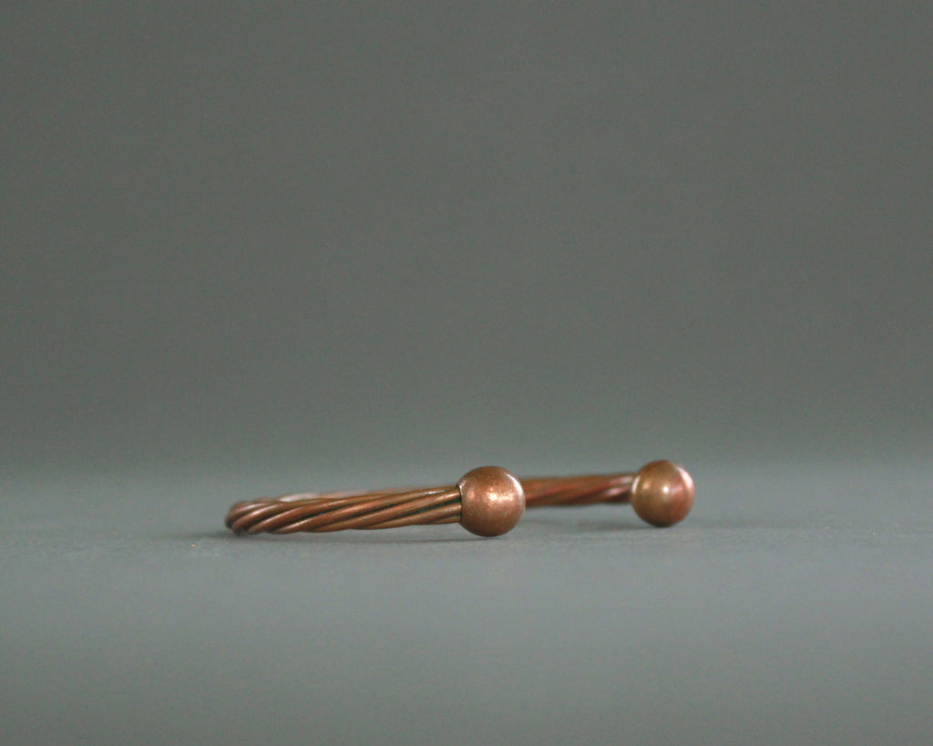 Twisted copper wire bracelet