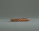 Large copper bracelet made from flattened chain