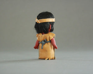 50s Carlson Indian doll with real leather dress
