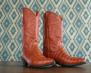 villano men's alligator cowboy boots 