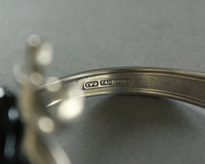 steampunk fork bracelet black stone