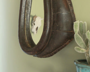 antique horse harness mirror