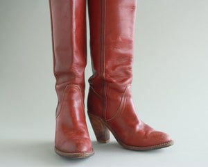 Retro Frye heeled cowboy boots size 5.5 B