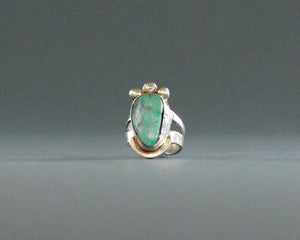 robins egg blue turquoise and silver ring