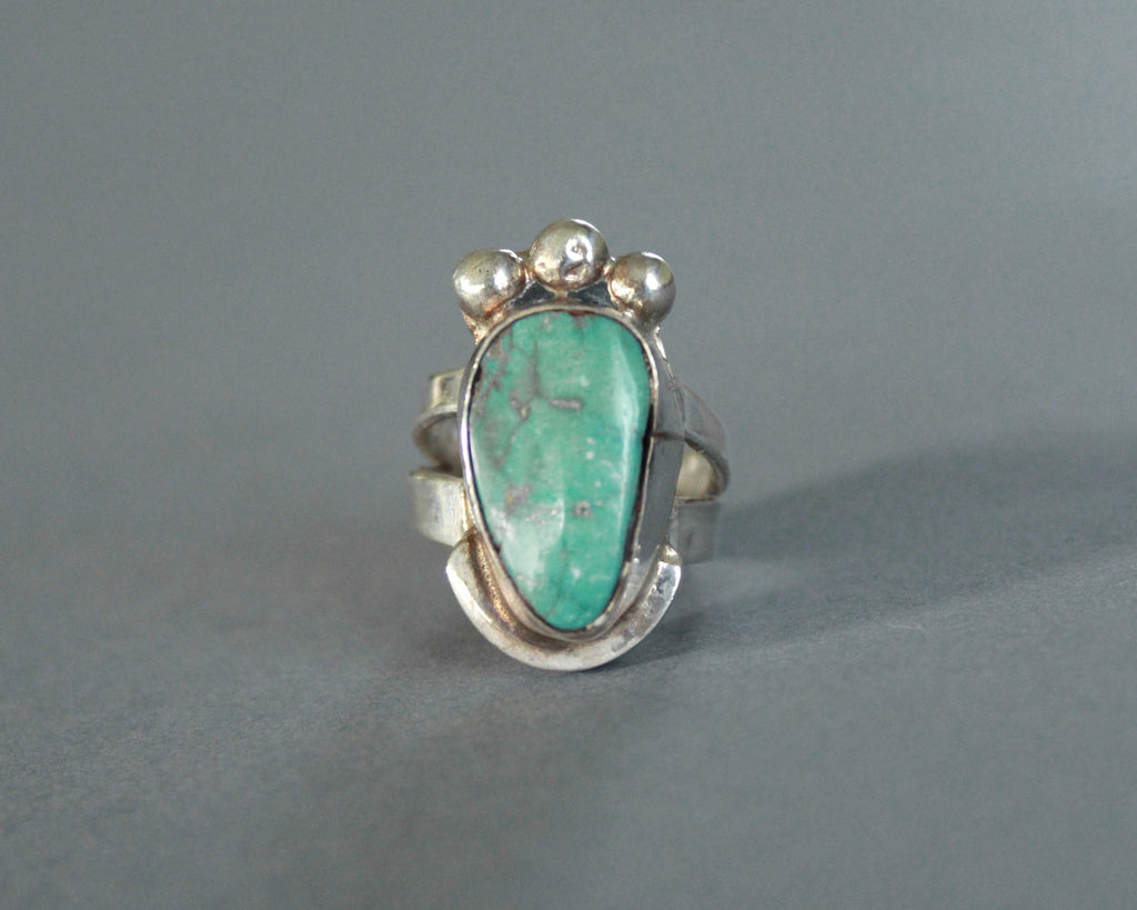 robins egg blue turquoise and silver ring