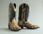 Genuine snakeskin cowboy boots men's size 10.5 D Made in USA