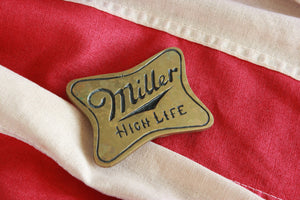 vintage miller high life beer brass belt buckle
