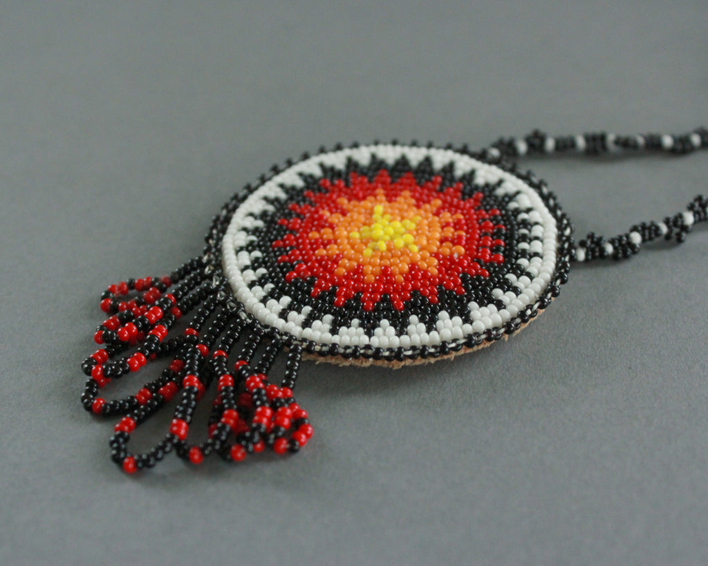 Southwest beaded medallion necklace for sale or trade 