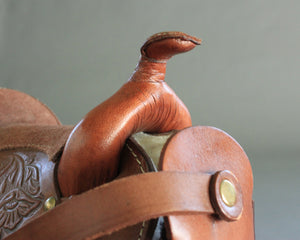 Western purse with real saddle on top