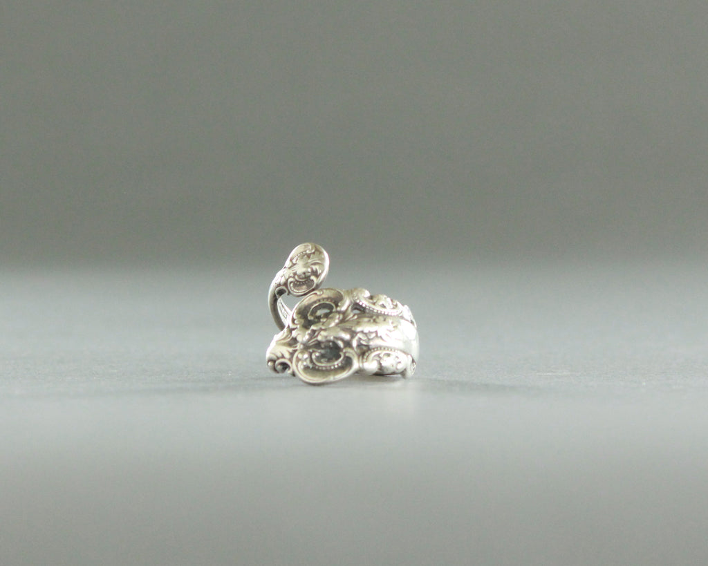 English silver spoon turned into a ring