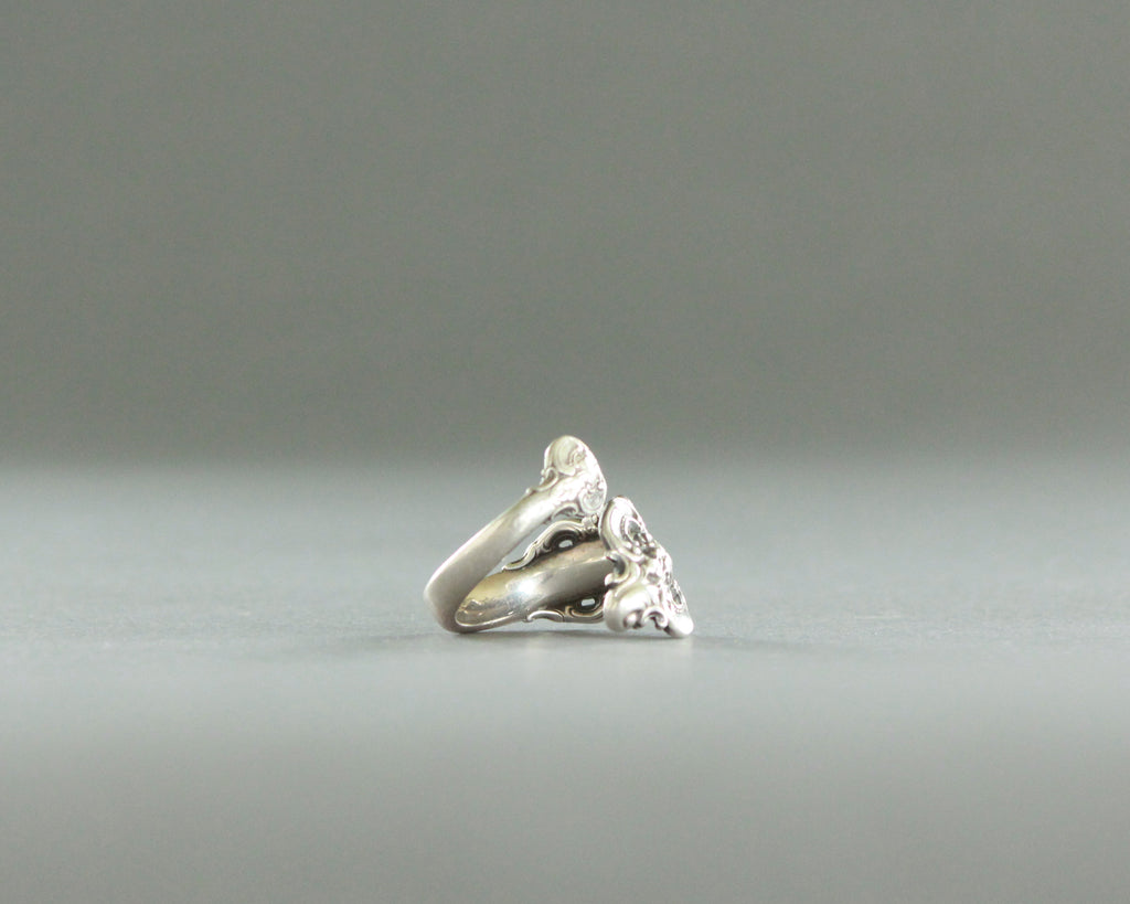 English silver spoon turned into a ring