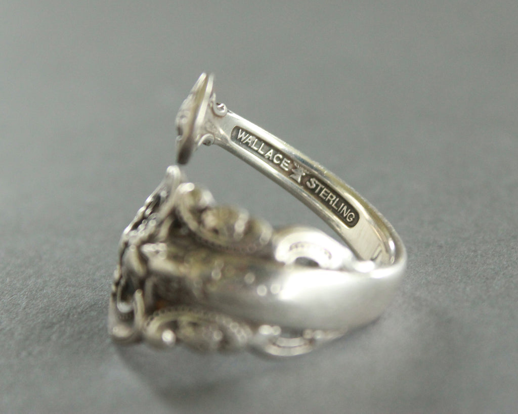 English silver spoon turned into a ring