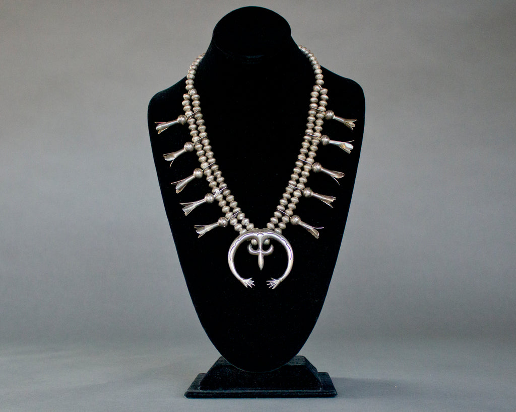 Navajo statement necklace with hand pendant