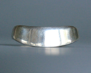 Mexican silver cuff with curved band
