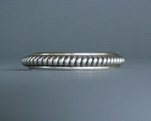 Sterling silver rope twist bracelet large