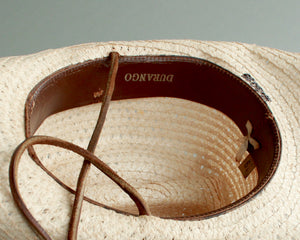 distressed festival straw cowboy hat size 6 7/8