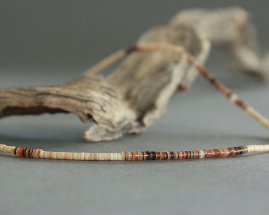 vintage natural shell bead necklace