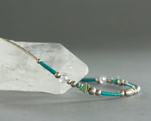 affordable turquoise and silver costume jewelry necklace