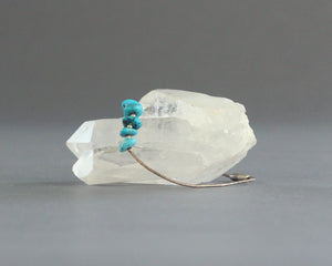 liquid silver turquoise beaded bracelet 