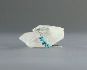 liquid silver turquoise beaded bracelet 