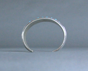 Navajo modern turquoise bracelet by Marcella James