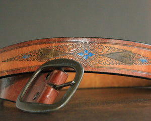 Cowgirl Hippie Embossed Leather Belt